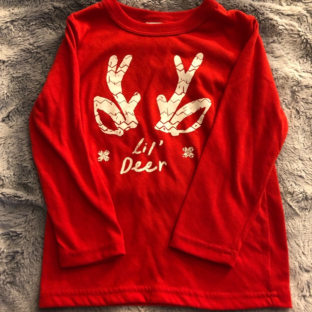 Lil deer pajama shirt.